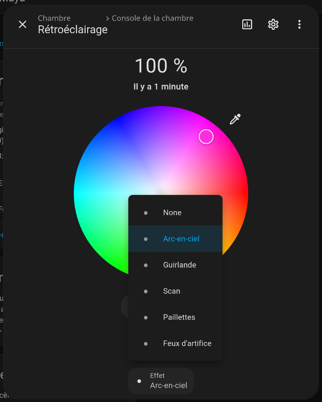 L'interface de Home Assistant.