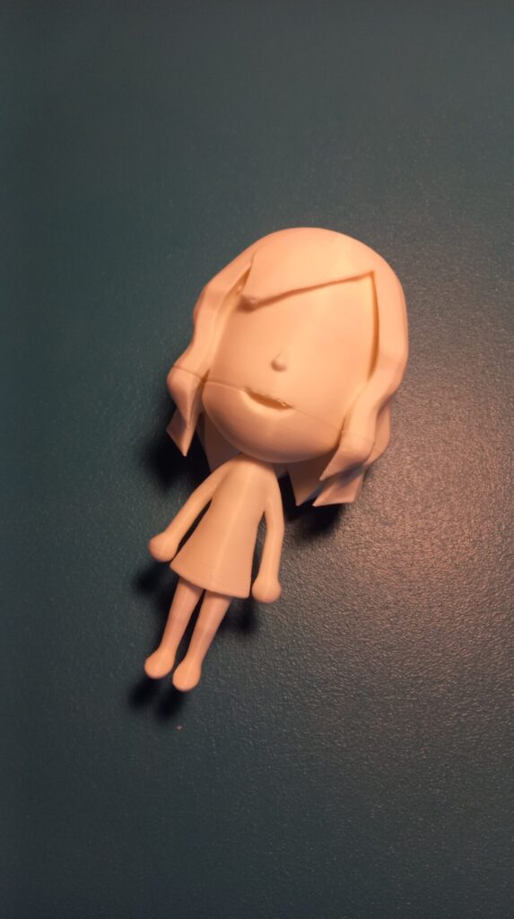 Une statuette de type Mii blanche.